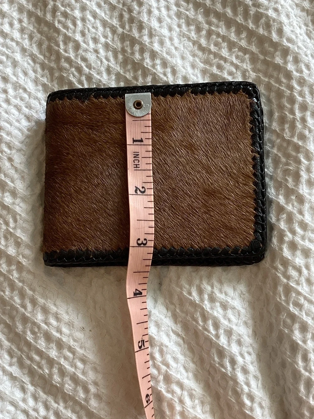 Men's Brown Hair-on Leather Bifold Wallet